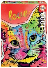 Puzzle Tilt Cat Love, Dean Russo Educa 1000 dielov a Fix lepidlo od 11 rokov EDU19257