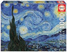 Puzzle The Starry Night Vincent Van Gogh Educa 1000 piese și lipici Fix de la 11 ani
