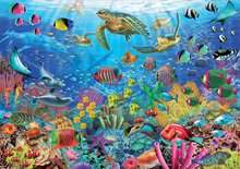 Puzzle Tropical Fantasy Turtles Educa 1000 darabos és Fix ragaszto EDU19266