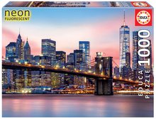 Puzzle Brooklyn Bridge Neon Educa 1000 piese și lipici Fix de la 11 ani