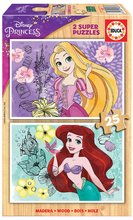 Drevené puzzle Disney Princess Educa 2x25 dielov