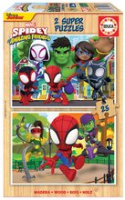 Drevené puzzle Spidey & his Amazing Friends Disney Educa 2x25 dielov