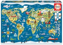 Puzzle World Map Sean Sims Educa 200 darabos