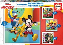 Puzzle Mickey & Friends Progressive Educa 12-16-20-25 dielov EDU19294
