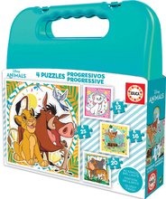 Puzzle Disney Animals în valiză Progressive Educa 12-16-20-25 piese în valiză