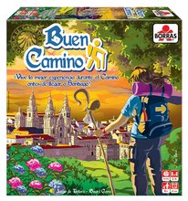 Spoločenská hra Buen Camino Card Game Extended Educa 126 kariet 4 figúrky od 8 rokov pre 2-4 hráčov španielsky francúzsky anglicky portugalsky EDU1933