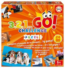 Spoločenská hra Puzzle 3,2,1... Go! Challenge Educa 24 obrázkov 144 dielov anglicky španielsky francúzsky od 6 rokov