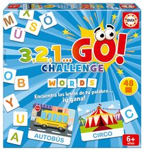 Spoločenská hra Slová 3,2,1... Go! Challenge Words Educa 48 slov 150 písmen španielsky od 6 rokov