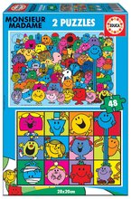 Puzzle Monsieur Madame Educa 2x48 piese