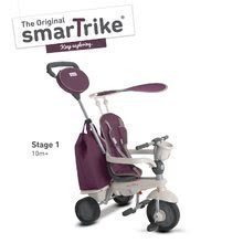 Tricicletă Voyage 4in1 TouchSteering smaTrike mov cu roţi din cauciuc şi cu amortizor și suport de s