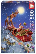 Puzzle Santa Claus is Coming Educa 500 piese și lipici Fix