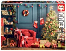 Puzzle Genuine Christmas Corner Educa 1000 darabos és Fix ragasztó EDU19520