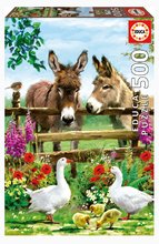 Puzzle Donkeys Educa 500 piese și lipici Fix