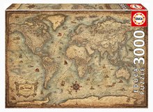 Puzzle Map of the World Educa 3000 dílků a Fix lepidlo