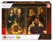 Puzzle House of the Dragon Educa 2 x 500 dílků a Fix lepidlo