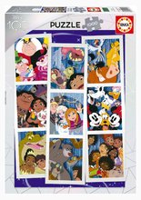 Puzzle Disney 100 Collage Educa 1000 piese și lipici Fix
