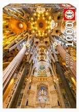 Puzzle Sagrada Família Interior Educa 1000 piese și lipici Fix EDU19614