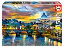 Puzzle St. Peter´s Basilica and the St. Angelo Bridge Educa 1500 dielov a Fix lepidlo