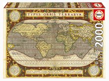 Puzzle Map of the World Educa 2000 piese și lipici Fix