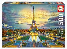 Puzzle Eiffel Tower Educa 500 piese și lipici Fix