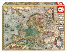 Puzzle Map of Europe Educa 1000 piese și lipici Fix