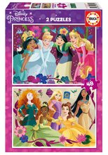 Puzzle Disney Princess Educa 2x48 piese de la 4 ani EDU19675