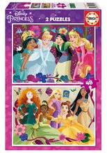Puzzle Disney Princess Educa 2x48 darabos 4 évtől EDU19675