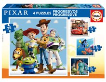 Puzzle Disney Pixar Progressive Educa 12-16-20-25 darabos 3 évtől EDU19681