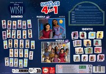 Superpack 4v1 Wish Educa domino pexeso a puzzle s 25 a 50 dielikmi