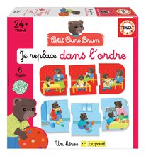 Náučná hra pre najmenších Je replace dans l´ordre Educa Učíme sa logicky vytvárať príbehy s medvedíkmi 6 puzzle dielikov od 24 mes EDU19878