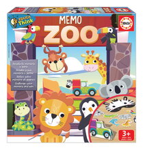 Pamäťová hra so zvieratkami a maskami Memo Zoo Educa pre 2-4 hráčov v španielčine, angličtine, francúzštine a portugalčine od 3 rokov EDU19975