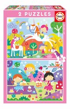 Puzzle sellők és unikornisok Educa 2x48 darabos 4 évtől EDU19993