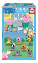 Dřevěné puzzle Peppa Pig Educa 2 x 25 dílků