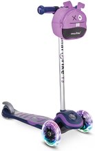 Trotinetă cu roți luminoase Scooter T3 Purple SmarTrike mov cu rucsac de la 24 luni capacitate maximă admisă 20 kg