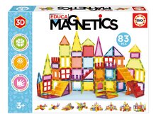 Stavebnica 3D magnetická extra veľká  Magnetics Building Tiles Educa 83 farebných dielikov