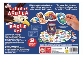 Joc de societate Privire de vultur My first Eagle Eye Educa 36 imagini în spaniolă și engleză de la 24 de luni EDU20041
