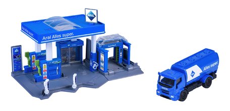 Garaj benzinărie cu spălătorie Petrol Station Majorette cu 6 locuri de parcare și mașinuță de la 5 ani MJ2006000