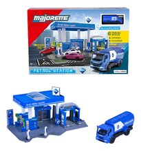 Garáž čerpacia stanica s umývačkou Petrol Station Majorette so 6 parkovacími miestami a autíčkom od 5 rokov MJ2006000