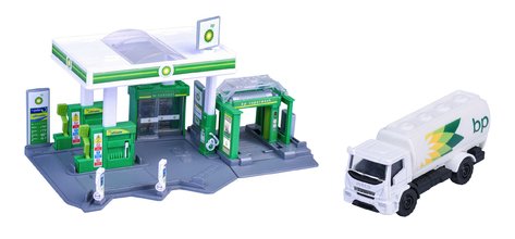 Garaj benzinărie cu spălătorie BP Petrol Station Majorette cu 6 locuri d eparcare și mașinuță de la 5 ani 5 MJ2006001