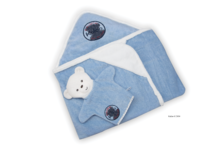 Osuška s kapucňou pre najmenších Blue Denim-Bath Kaloo so žinkou modrá od 0 mesiacov