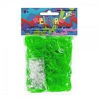 Elastice originale Rainbow Loom transparente, 600 bucăţi, verde lime de la 6 ani