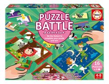 Puzzle Battle történetek Stories Junior Educa 16 fajta puzzle 144 darabos és 16 kártya ábrákkal 6 évtől EDU20117
