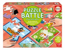 Puzzle Battle fantázia Fantasy Junior Educa 16 fajta puzzle 144 darabos és 16 kártya ábrákkal 6 évtől EDU20118