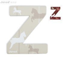  Drevené písmeno Z ABCDeco Janod lepiace 9 cm od 3-6 rokov béžové/hnedé