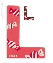  Drevené písmeno L ABCDeco Janod lepiace 9 cm od 3-6 rokov červené/hnedé
