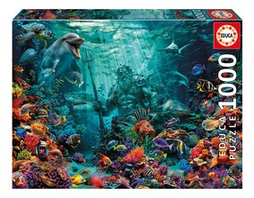 Puzzle Poseidon Coral Reef Educa 1000 dielov a Fix lepidlo