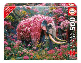 Puzzle Floral Elephant Educa 500 dielov a Fix lepidlo