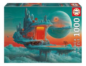 Puzzle Planet of Fire and Ice Educa 1000 dielov a Fix lepidlo
