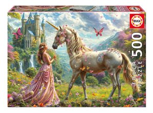 Puzzle Fairies Unicorns and Butterflies Educa 500 dielov a Fix lepidlo