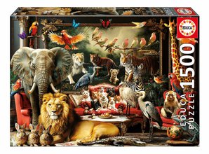 Puzzle The Animal Mansion Educa 1500 dielov a Fix lepidlo od 11 rokov EDU20245